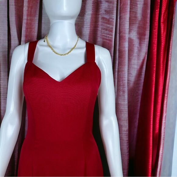 Vintage Jessica McClintock Gunne Sax Red Long Dress - Picture 2 of 9